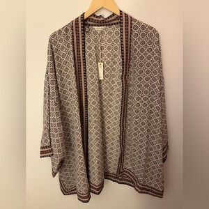 NWT MAX STUDIO DUSTER KIMONO Plus Size US 2X